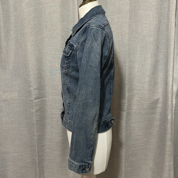 Merona Denim Jacket-Sz S-99 Cotton-Button Front-EUC - Picture 6 of 15